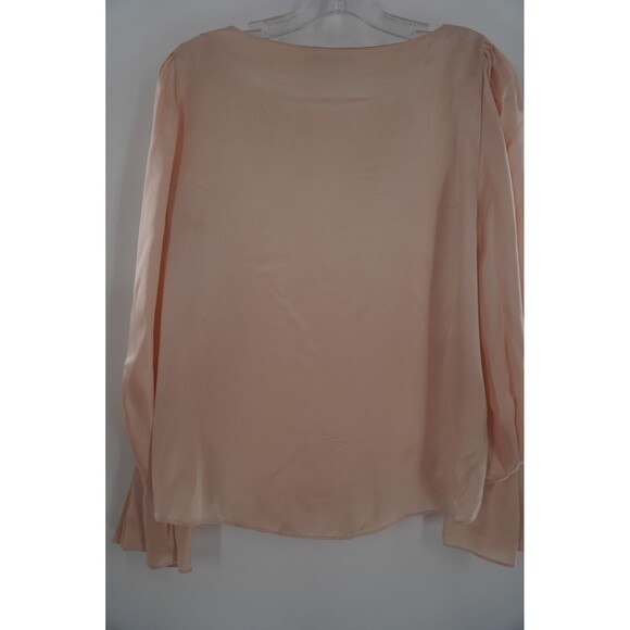 Lafayette 148 Women Shell Flower Silk Blouse NWT Peach Blush Pink Top Size S NWT - Picture 9 of 11